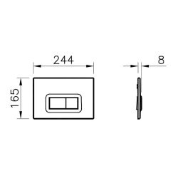 VitrA Loop R Kumanda Paneli 740-0685 Mat krom - 2