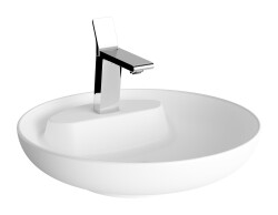 VitrA Memoria Çanak Lavabo 5880B401-0563 Yuvarlak - Kompakt - 50x51 cm - Tek Armatür Delikli - Su Taşma Deliksiz - Clean - Mat Beyaz