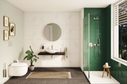 VitrA Memoria Çanak Lavabo 5880B401-0563 Yuvarlak - Kompakt - 50x51 cm - Tek Armatür Delikli - Su Taşma Deliksiz - Clean - Mat Beyaz - 2