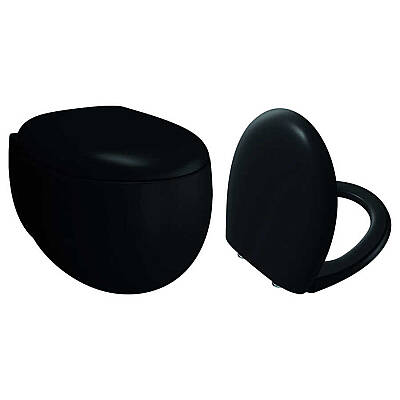 VitrA Memoria Rim-Ex Klozet ve Kapak Takımı, Siyah - 1
