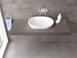 VitrA Metropole Çanak lavabo 5942B003-0016 Oval - 60x46 cm - armatür deliksiz - su taşma deliksiz - beyaz - 3