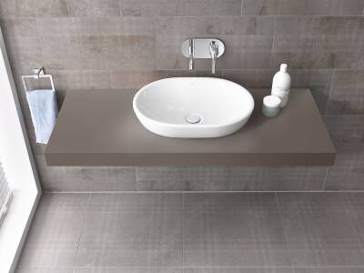 VitrA Metropole Çanak lavabo 5942B003-0016 Oval - 60x46 cm - armatür deliksiz - su taşma deliksiz - beyaz - 3