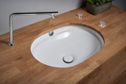 VitrA Metropole Tezgahaltı Lavabo 5942B003-1082 Oval - 60x46 cm - Armatür Deliksiz - Su Taşma Delikli - Beyaz - 3