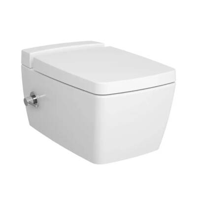 VitrA Metropole Rim-Ex VitrAfresh Entegre Ara Musluklu Asma Klozet ve Kapak Takımı, Beyaz - 2