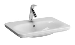 VitrA Nest Etajerli Lavabo 5685B003-0001 Dikdörtgen - 60x45 cm - Tek Armatür Delikli - Su Taşma Delikli - Beyaz