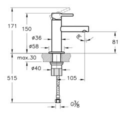VitrA Origin Lavabo Bataryası A4255526 Kısa - Bakır - 4