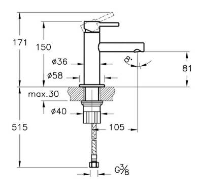 VitrA Origin Lavabo Bataryası A4255526 Kısa - Bakır - 4