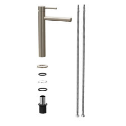 VitrA Origin Lavabo Bataryası A4255734 Yüksek - Fırçalı Nikel - 3