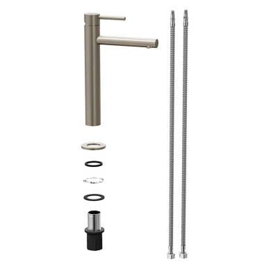 VitrA Origin Lavabo Bataryası A4255734 Yüksek - Fırçalı Nikel - 3