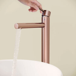 VitrA Origin Lavabo Bataryası A4255826 Yüksek - Uzun Çıkış Ucu - Bakır - 4