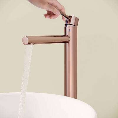VitrA Origin Lavabo Bataryası A4255826 Yüksek - Uzun Çıkış Ucu - Bakır - 4