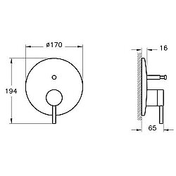 VitrA Origin A4262036 Ankastre Banyo Bataryası - Mat Siyah - 2