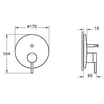VitrA Origin A4262036 Ankastre Banyo Bataryası - Mat Siyah - 2