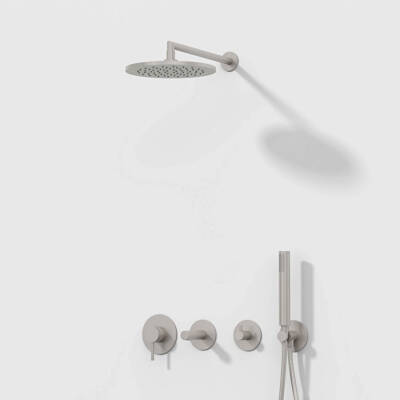VitrA Origin Ankastre Duş Bataryası A4262134 Sıva Üstü Grubu - Fırçalı Nikel - 4