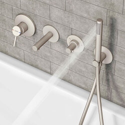 VitrA Origin Ankastre Duş Bataryası A4262134 Sıva Üstü Grubu - Fırçalı Nikel - 5