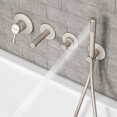 VitrA Origin Ankastre Duş Bataryası A4262134 Sıva Üstü Grubu - Fırçalı Nikel - 5