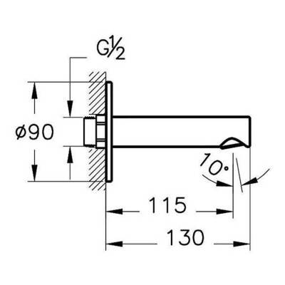 VitrA Origin Çıkış Ucu A42622 Krom - 2