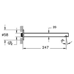 VitrA Origin Çıkış Ucu A4268334 Duvardan - Fırçalı Nikel - 2