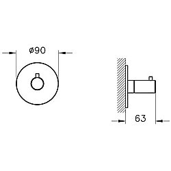 VitrA Origin Ankastre 2 Yollu Yönlendirici A4285734 Sıva Üstü Grubu - Fırçalı Nikel - 2