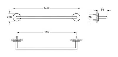 VitrA Origin Havluluk A4488626 45 cm - Bakır - 3