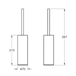 VitrA Origin A4489325 Tuvalet Fırçalığı Yerden, Fırçalı Altın - 2