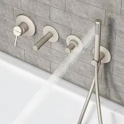 VitrA Origin Ankastre Duş Seti - Fırçalı Nikel - 8 Parça - 2