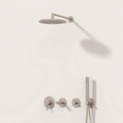 VitrA Origin Ankastre Duş Seti, Fırçalı Nikel, 9 Parça