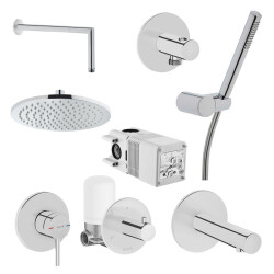 VitrA Origin Ankastre Duş Seti - Krom - 8 Parça - 3