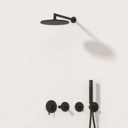 VitrA Origin Ankastre Duş Seti, Siyah, 9 Parça