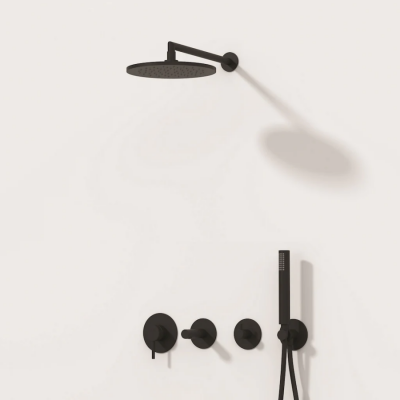 VitrA Origin Ankastre Duş Seti, Siyah, 9 Parça - 1