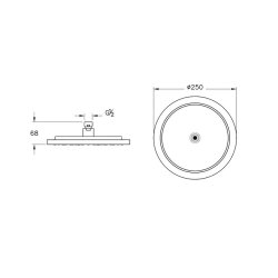 VitrA Origin Classic A4579436 Duş Başlığı, Mat Siyah - 2
