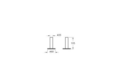 VitrA Origin Dış Fırçalığı A4489629, Yerden, Tekli, Soft Bakır - 2