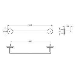 VitrA Origin Uzun Havluluk A4488629 ,45cm, Soft Bakır - 2