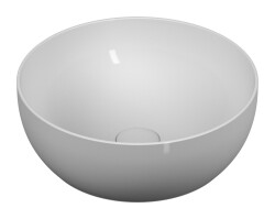 VitrA Outline Çanak Lavabo 5992B403-0016 Yuvarlak - Kompakt - 40x40 cm - Armatür Deliksiz - Su Taşma Deliksiz - Clean - Beyaz