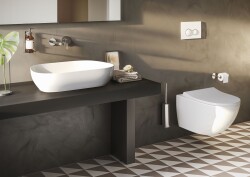 VitrA Outline Çanak Lavabo 5993B403-0016 Tv Shape - 60x41 cm - Armatür Deliksiz - Su Taşma Deliksiz - Clean - Beyaz - 2