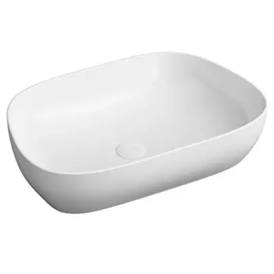 VitrA Outline Çanak Lavabo 5993B403-0016 Tv Shape - 60x41 cm - Armatür Deliksiz - Su Taşma Deliksiz - Clean - Beyaz - 1