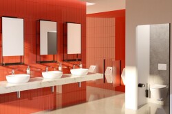 VitrA Outline Çanak Lavabo 5994B403-0016 Dikdörtgen - Kompakt - 45x41 cm - Armatür Deliksiz - Su Taşma Deliksiz - Clean - Beyaz - 3
