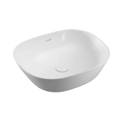 VitrA Plural Çanak Lavabo 7810B403-0016 Oval - Kompakt - 45x38 cm - Armatür Deliksiz - Su Taşma Deliksiz - Clean - Beyaz