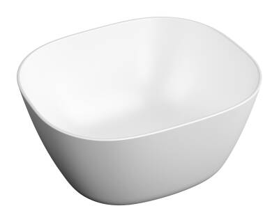 VitrA Plural Çanak Lavabo 7811B401-0016 Oval - Kompakt - 45x38 cm - Armatür Deliksiz - Su Taşma Deliksiz - Clean - Mat Beyaz - 1