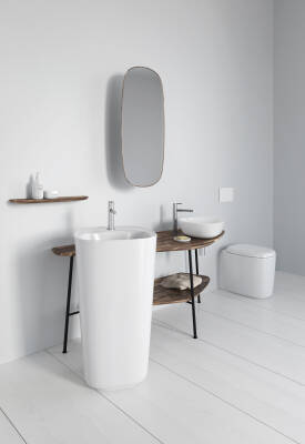 VitrA Plural Çanak Lavabo 7812B403-0016 Üçgen - Kompakt - 45x40 cm - Armatür Deliksiz - Su Taşma Deliksiz - Clean - Beyaz - 3