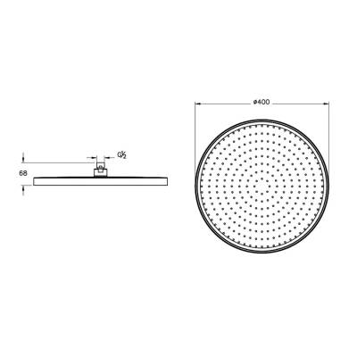 VitrA Prime Round A45920 Duş Başlığı, Krom - 2