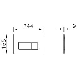 VitrA Root Square 740-2386 Kumanda Paneli, Mat Gri - 2