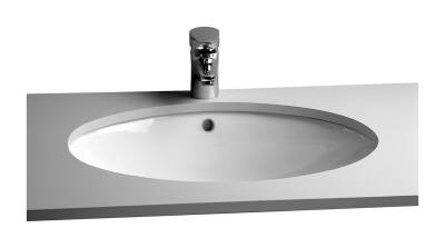 VitrA S20 Tezgahaltı Lavabo 6069B003-0012 Oval - 60x45 cm - Armatür Deliksiz - Su Taşma Delikli - Beyaz - 1