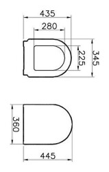 VitrA S50 Klozet kapağı 72-003R309 Duroplast - üstten sıkmalı - yavaş kapanır - kolay sök-tak - metal menteşeli - beyaz - 2