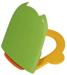 VitrA Sento Kids Klozet kapağı 133-100-009 Duroplast - üstten sıkmalı - yavaş kapanır - turuncu - metal menteşeli - yeşil-sarı-turuncu