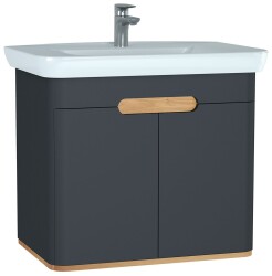 VitrA Sento Kapaklı Lavabo Dolabı 60811, Ayaksız, 100cm, Mat Antrasit