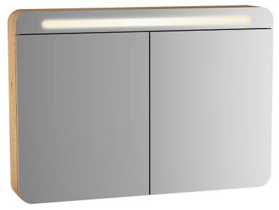 VitrA Sento Led Aydınlatmalı Dolaplı Ayna, 60897, 100cm, Açık Meşe - 1