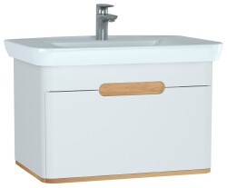 VitrA Sento Tek Çekmeceli Lavabo Dolabı 60813, Ayaksız, 80cm, Mat Beyaz