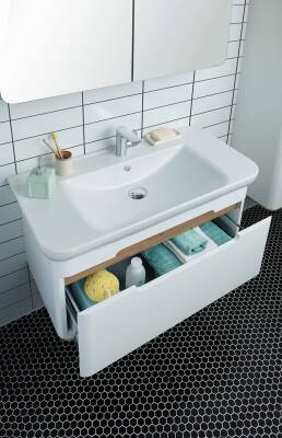 VitrA Sento Tek Çekmeceli Lavabo Dolabı 60813, Ayaksız, 80cm, Mat Beyaz - 3