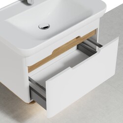 VitrA Sento Tek Çekmeceli Lavabo Dolabı 60813, Ayaksız, 80cm, Mat Beyaz - 4